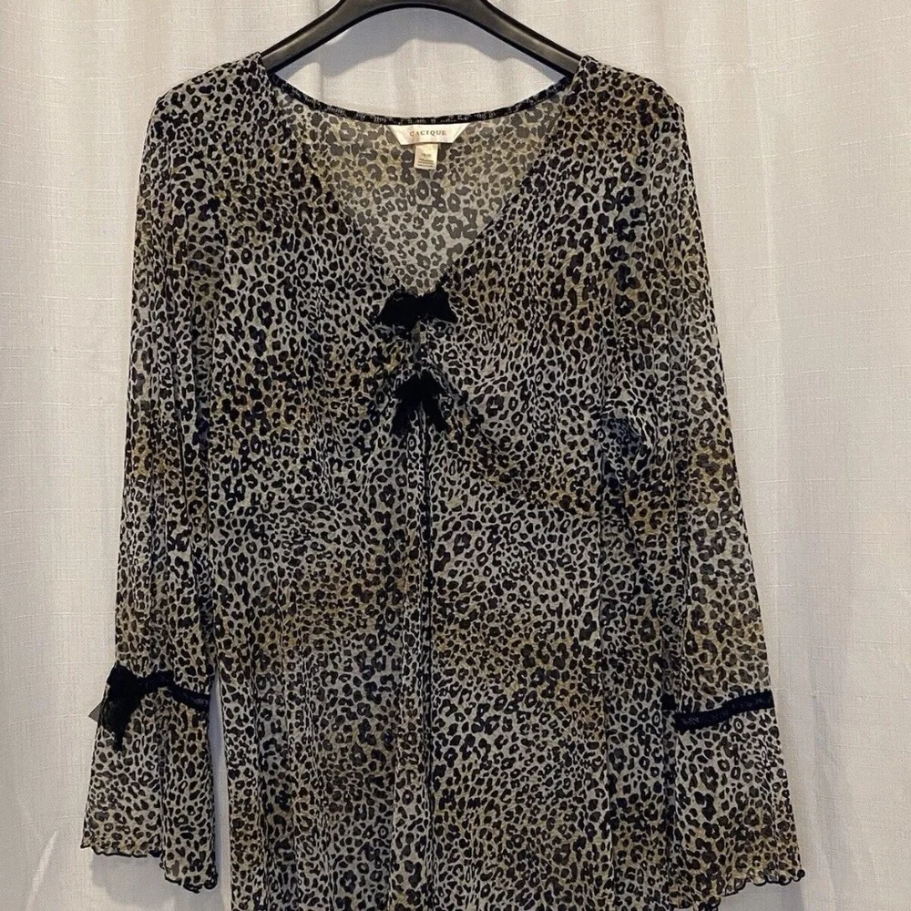 Cacique Vintage Leopard Nightie Vintage Size 18/20 - Picture 2 of 9